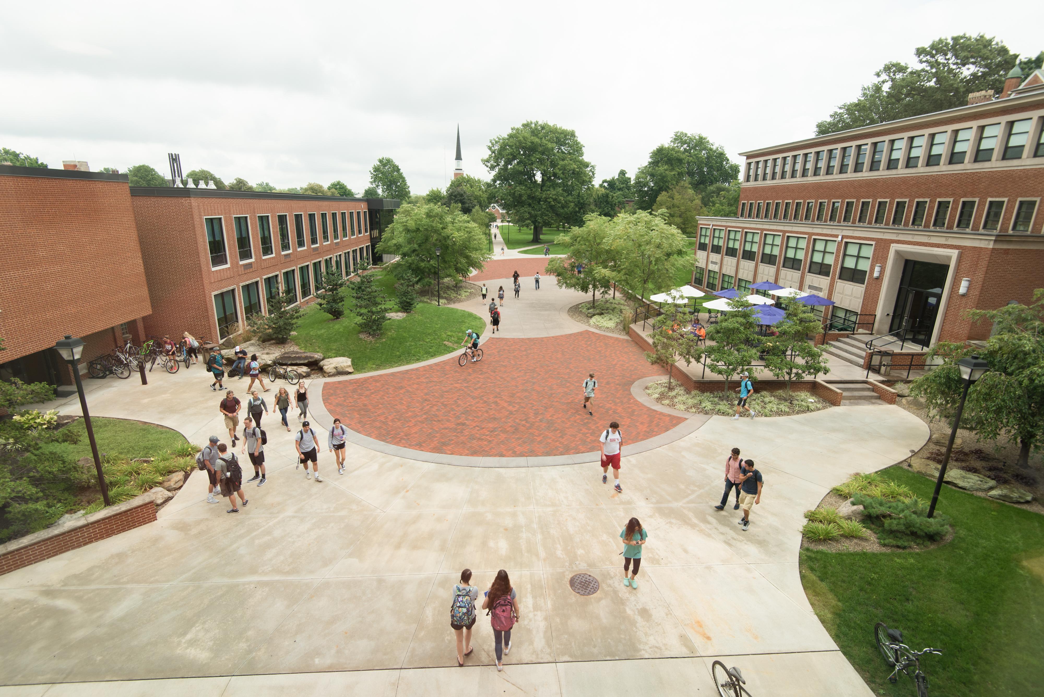 aerial of academic mall